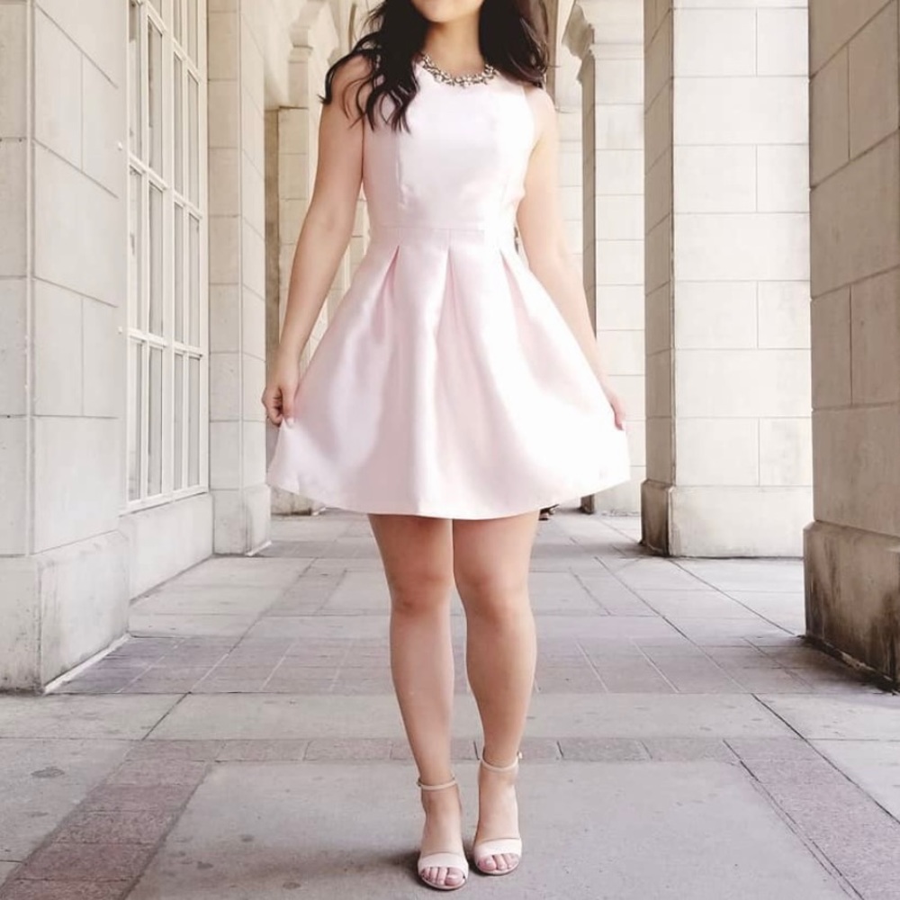 NWT Taffeta Fit & Flare Dress, Pink
